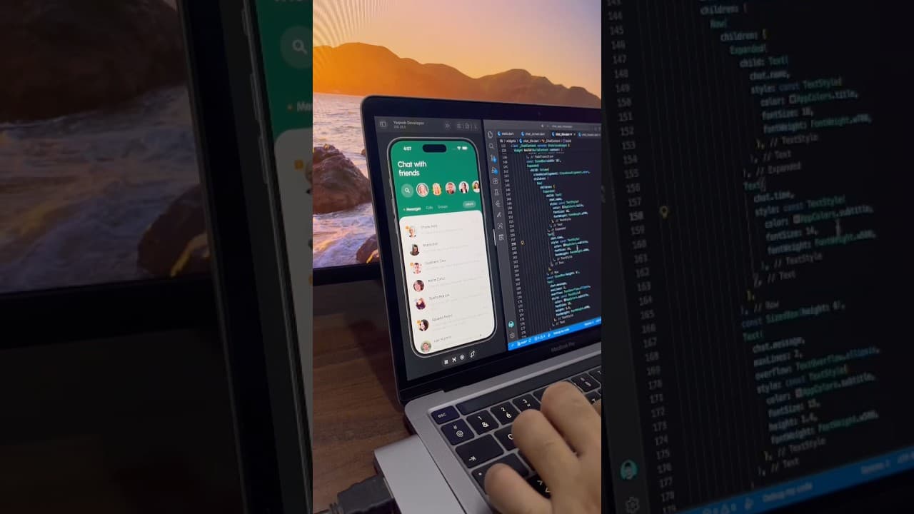 Chat App Messages Screen UI in Flutter preview