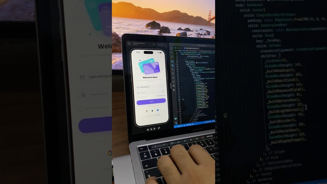 Wallet App Login Screen UI in Flutter preview
