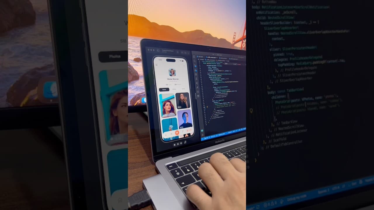 Social Media Profile Screen UI in Flutter preview