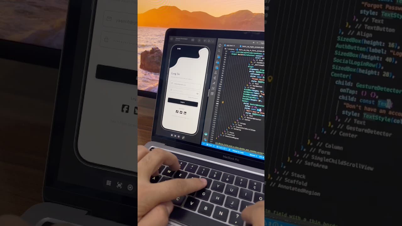 Minimal Login Screen UI in Flutter preview