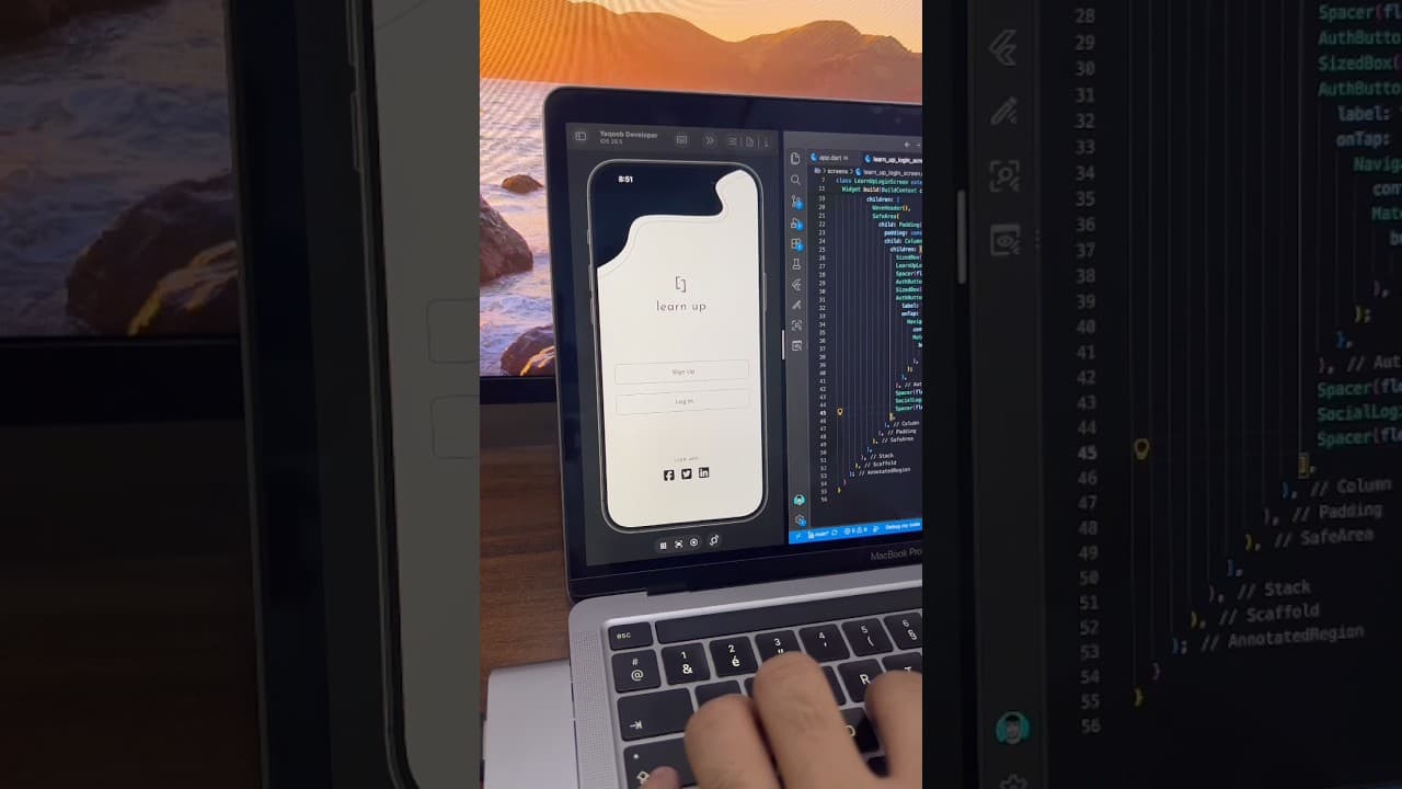 Minimal Welcome Screen UI in Flutter preview