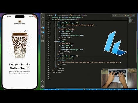 Coffee App Welcome Page UI in Flutter preview