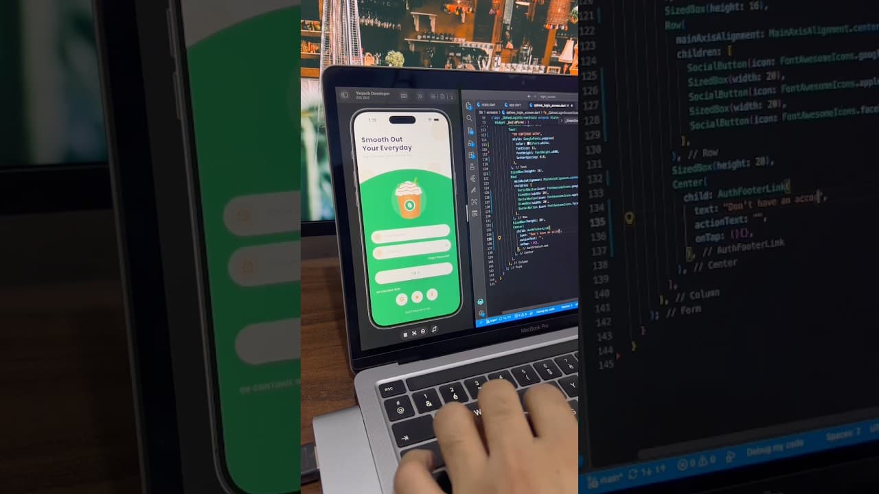 Coffee App Login Screen UI in Flutter preview